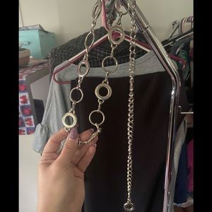 Silver chain belt